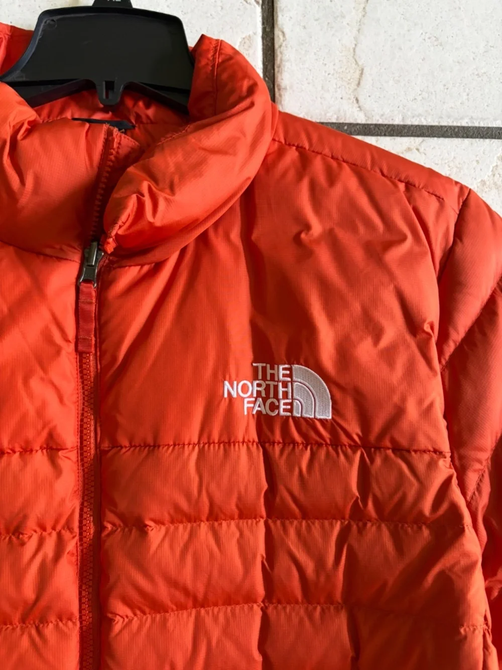 Orange-The North Face Puffer Jacket